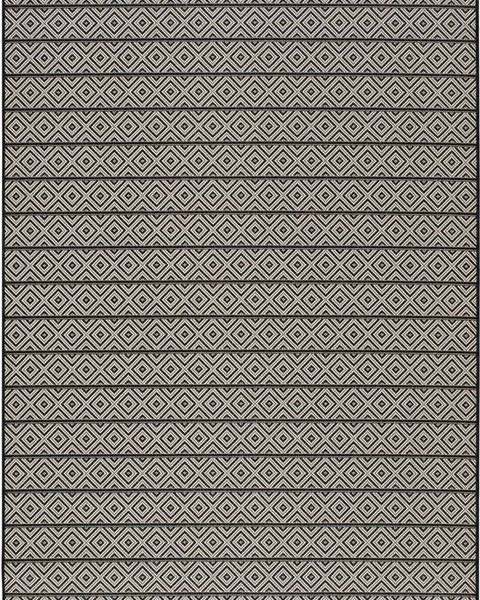 Universal Tmavě šedý venkovní koberec Universal Tokio Stripe, 80 x 150 cm