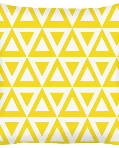 Žlutý povlak na polštář Mike & Co. NEW YORK Triangle, 43 x 43 cm