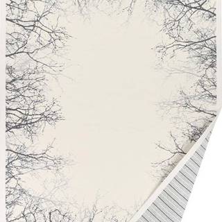 Bílý vzorovaný oboustranný koberec Narma Puise, 140 x 200 cm