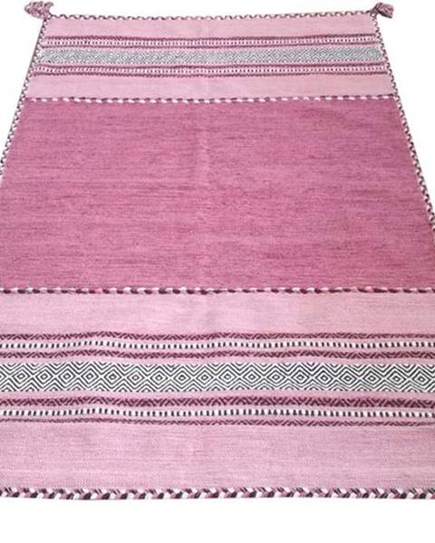 Růžový bavlněný koberec Webtappeti Antique Kilim, 160 x 230 cm
