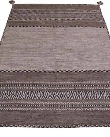 Šedo-béžový bavlněný koberec Webtappeti Antique Kilim, 160 x 230 cm