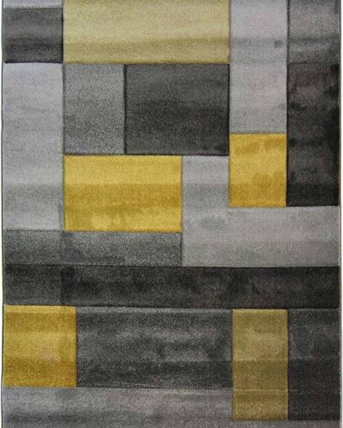Flair Rugs Šedo-žlutý koberec Flair Rugs Cosmos, 80 x 150 cm