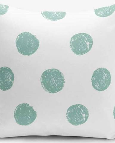 Povlak na polštář s příměsí bavlny Minimalist Cushion Covers Mind Green With Points, 45 x 45 cm