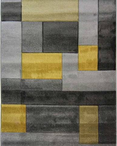 Šedo-žlutý koberec Flair Rugs Cosmos, 80 x 150 cm