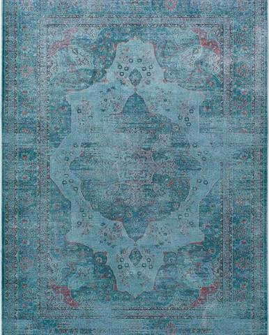 Modrý koberec z viskózy Universal Lara Aqua, 120 x 170 cm