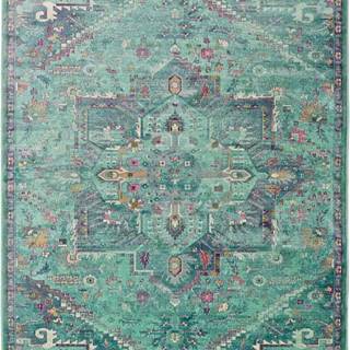 Tyrkysový koberec z viskózy 230x160 cm Lara - Universal