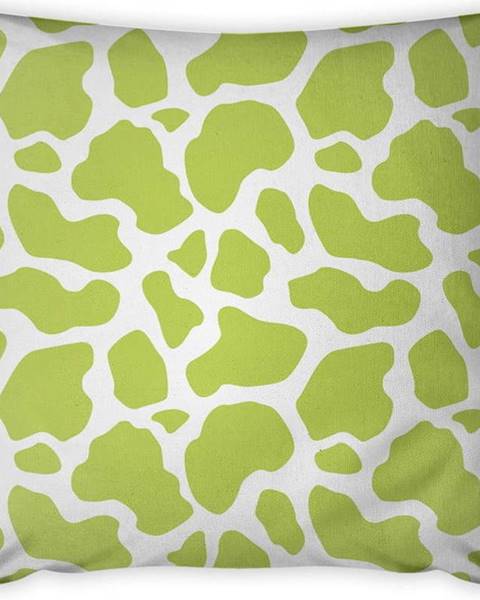 Limetkově zeleno-bílý povlak na polštář Vitaus Animal Print, 43 x 43 cm