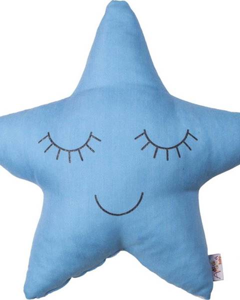 Mike & Co. NEW YORK Modrý dětský polštářek s příměsí bavlny Mike & Co. NEW YORK Pillow Toy Star, 35 x 35 cm