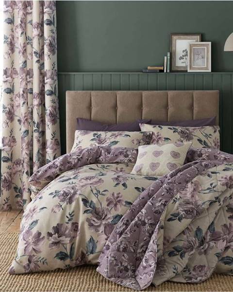 Catherine Lansfield Prošívaný přehoz přes postel Catherine Lansfield Painted Floral, 220 x 230 cm