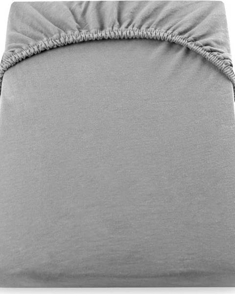DecoKing Šedé elastické prostěradlo DecoKing Nephrite, 160/180 x 200 cm
