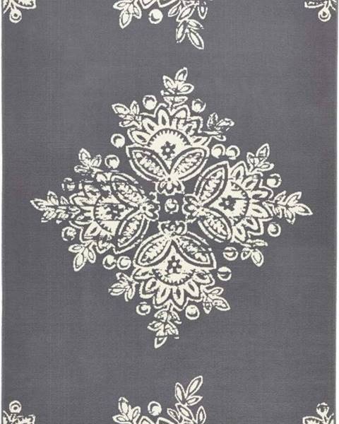 Hanse Home Šedo-bílý koberec Hanse Home Gloria Blossom, 200 x 290 cm