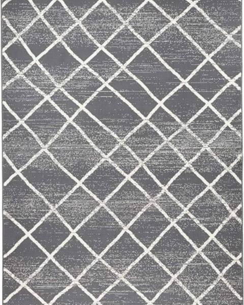 Zala Living Tmavě šedý koberec Zala Living Rhombe, 70 x 140 cm