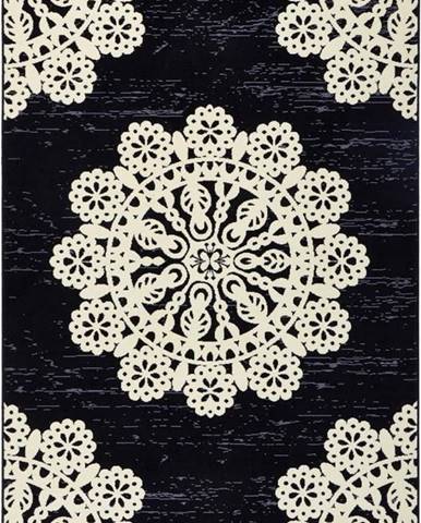 Černý koberec Hanse Home Gloria Lace, 80 x 150 cm