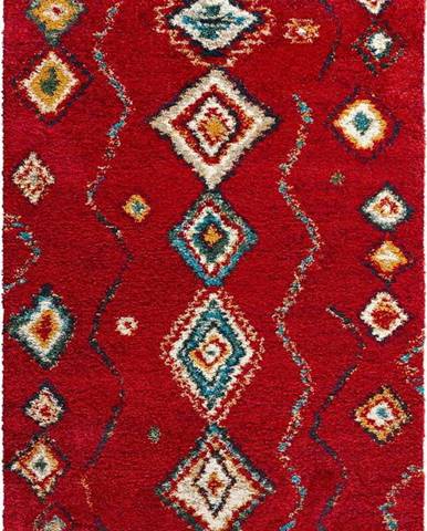 Červený koberec Mint Rugs Geometric, 80 x 150 cm