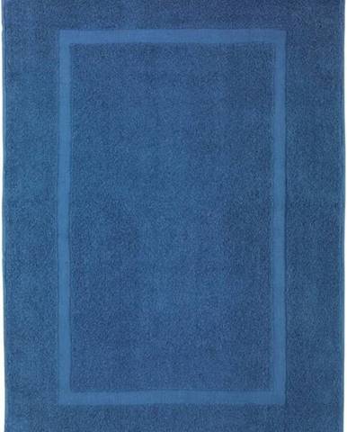 Modrá bavlněná koupelnová předložka Wenko Slate, 50 x 70 cm