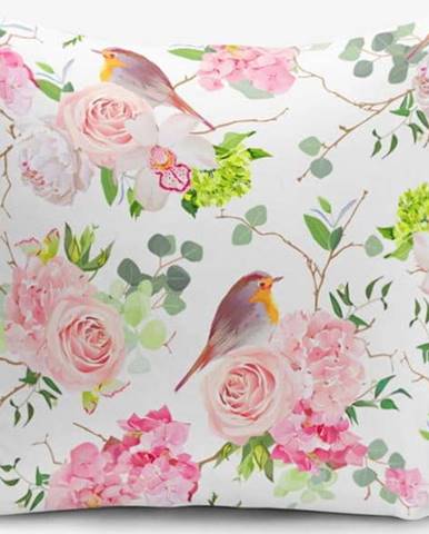 Povlak na polštář s příměsí bavlny Minimalist Cushion Covers Colorful Bird Duro, 45 x 45 cm