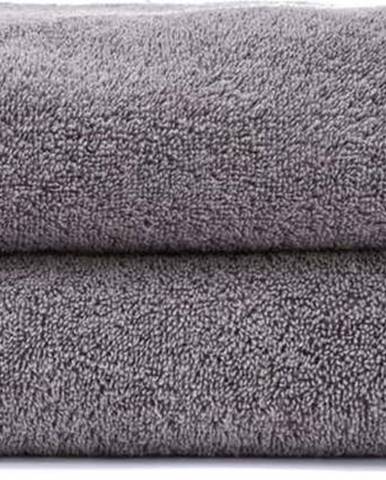 Sada 2 šedých ručníků ze 100% bavlny Bonami Selection, 50 x 90 cm