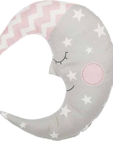 Šedý dětský polštářek s příměsí bavlny Mike & Co. NEW YORK Pillow Toy Moon, 30 x 33 cm