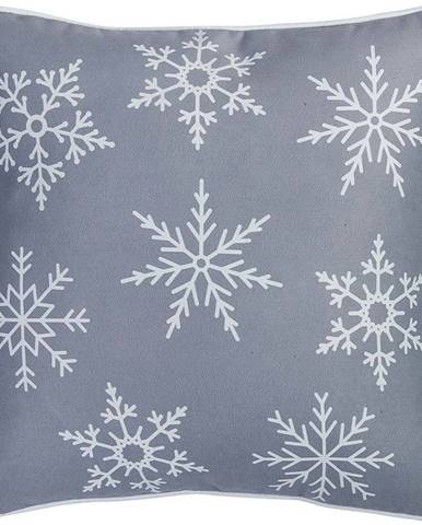 Šedý povlak na polštář s vánočním motivem Mike & Co. NEW YORK Honey Snowflake, 45 x 45 cm