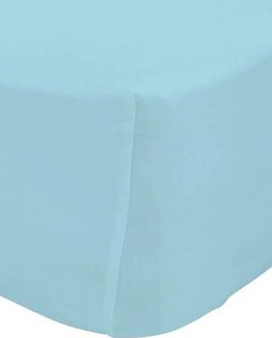 Světle modré elastické prostěradlo Happy Friday Basic, 90 x 200 cm