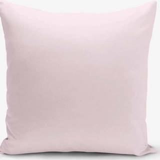 Růžový povlak na polštář s příměsí bavlny Minimalist Cushion Covers , 45 x 45 cm