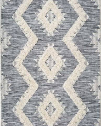 Bílo-šedý koberec Universal Cheroky Merto, 55 x 110 cm