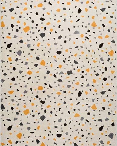 Bílý koberec Universal Adra Punto, 57 x 110 cm