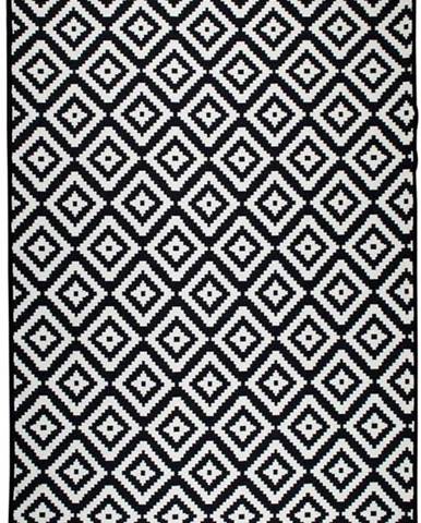 Černo-bílý oboustranný koberec Helen, 80 x 150 cm