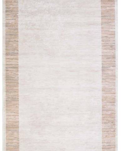 Hnědobéžový koberec Vitaus Hali Ruto, 50 x 80 cm