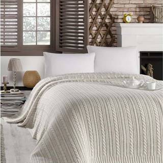 Světle šedý přehoz přes postel s příměsí bavlny Homemania Decor Camila, 220 x 240 cm