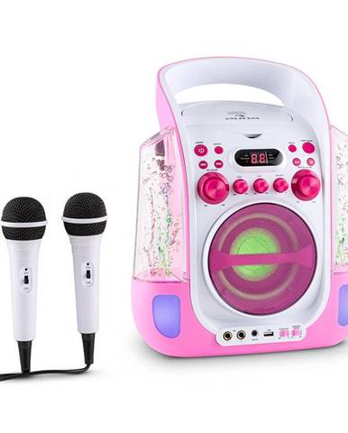 Auna Kara Liquida, karaoke systém, CD, USB, MP3, fontána, LED, 2 x mikrofon, přenosný