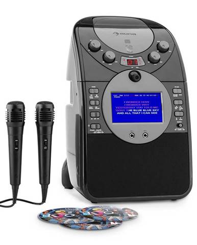 Auna ScreenStar, karaoke systém, kamera, CD, USB, SD, MP3, včetně 2 mikrofonů, 3 x CD + G