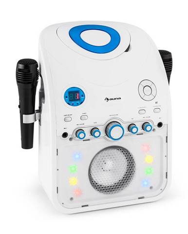 Auna StarMaker, karaoke systém, CD, bluetooth, AUX, LED světelný efekt, 2 x mikrofon