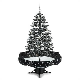 OneConcept Everwhite, vánoční stromeček, 180 cm, simulace sněžení, černý