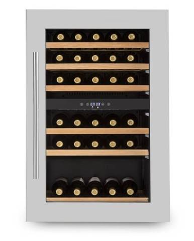 Klarstein Vinsider 35D, vestavná chladnička na víno, 128 litrů, 41 lahví na víno, 2 zóny