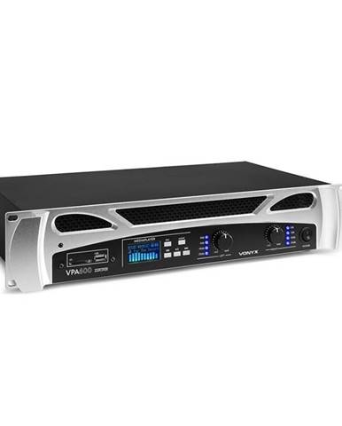 Vonyx FPA600, PA-zesilovač, 2x 300 W, BT funkce, MediaPlayer, LED, USB, SD