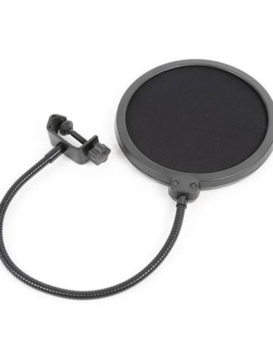 Vonyx M06 mikrofonní pop filtr 6'' ochranná clona, flexibilní husí krk