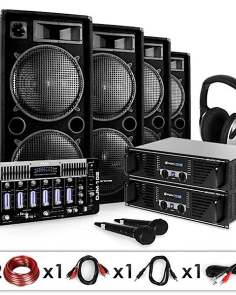 Electronic-Star Electronic-Star Bass First Pro, DJ PA systém, 2 x zesilovač, 4 x reproduktor, mixážní pult, 4 x 500 W