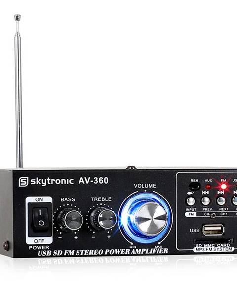 Skytronic Hi-fi stereo zesilovač Skytronic AV-360, USB, SD, MP3, AUX,