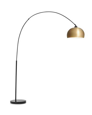 Besoa Amara, oblouková lampa, pozlacené stínidlo, mramorový podstavec, E27, síťový kabel: 2 m, zlatá