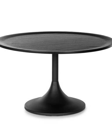 Besoa Big Visby, konferenční stolek, 70 x 41,5 cm (Ø x V), kov, multiplexová deska, dubová dýha