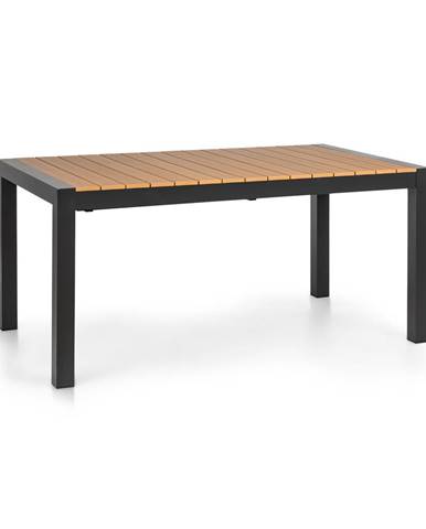 Blumfeldt Menorca Expand, zahradní stůl, 163x95 cm, kliník, polywood, týkový