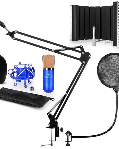 Auna Auna CM001BG mikrofonní sada V5 kondenzátorový mikrofon, mikrofonní rameno, pop filtr, mikrofonní panel