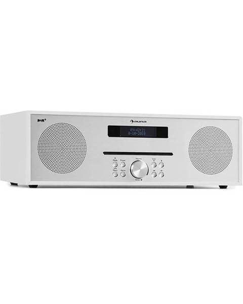 Auna Auna Silver Star CD-DAB, rádio s CD, 2 x 20 W max., štěrbinový CD přehrávač, DAB+, BT, ALU, bílý