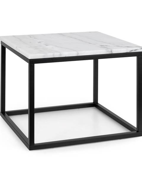 Besoa Besoa Volos T50, konferenční stolek, 50 x 40 x 50 cm, mramor, interiér & exteriér, černý/bílý