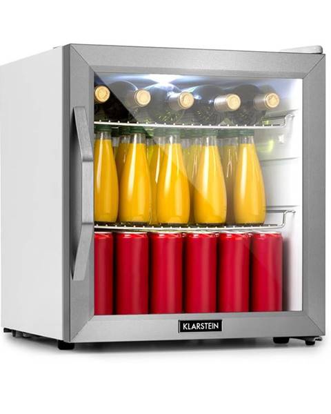 Klarstein Klarstein Beersafe L Cystal Wite, chladnička A+, LED, 2 kovové rošty, skleněné dveře, bílá