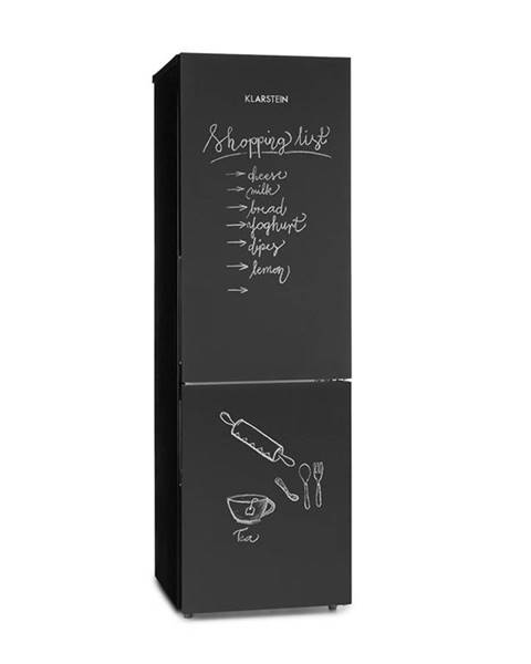 Klarstein Klarstein Miro XL, chladnička s mrazničkou, 177/74 l, A+, tabulová přední část, černá