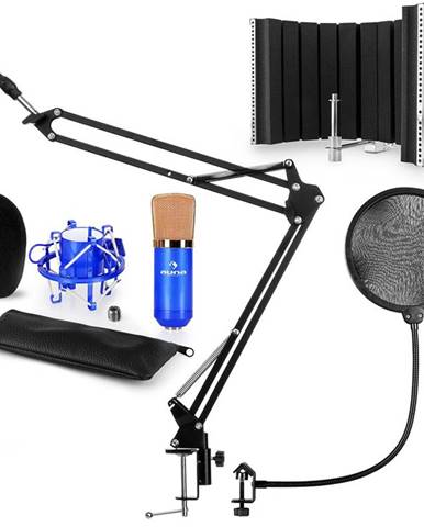 Auna CM001BG mikrofonní sada V5 kondenzátorový mikrofon, mikrofonní rameno, pop filtr, mikrofonní panel