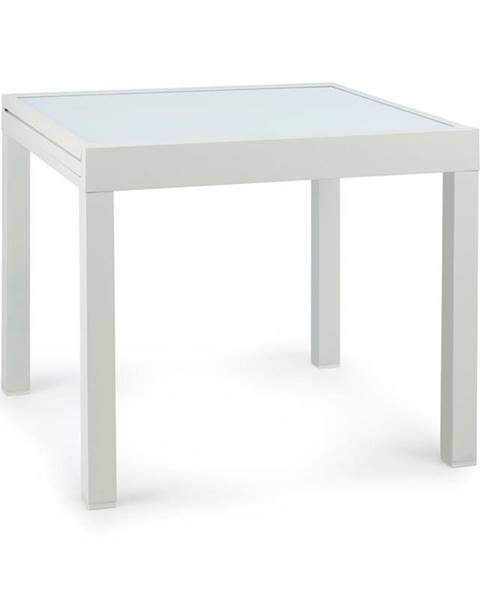 Blumfeldt Pamplona Extension, zahradní stůl, 180 x 83 cm max., hliník, sklo, bílý