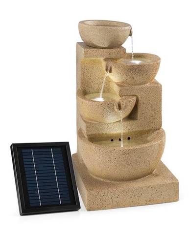 Blumfeldt Korinth, zahradní fontána, solární panel, 3 W, LED, pískovcová optika